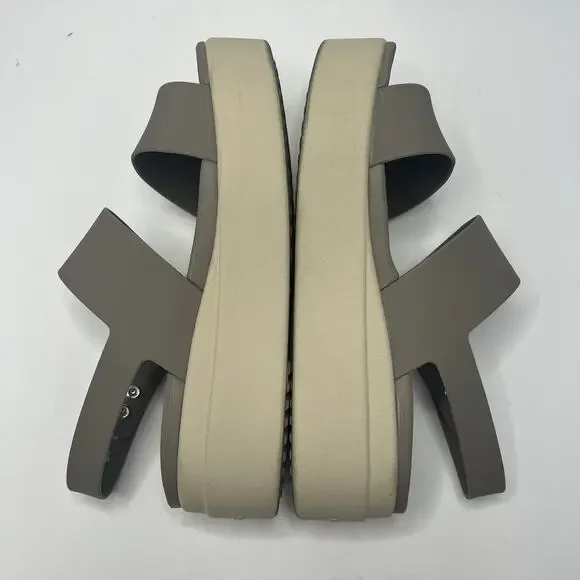 Crocs Women’s Brooklyn Low Wedges Platform Sandals Size 5 Beige Slingback Summer - Picture 9 of 11